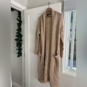 360 Sweater Long Tan Cardigan